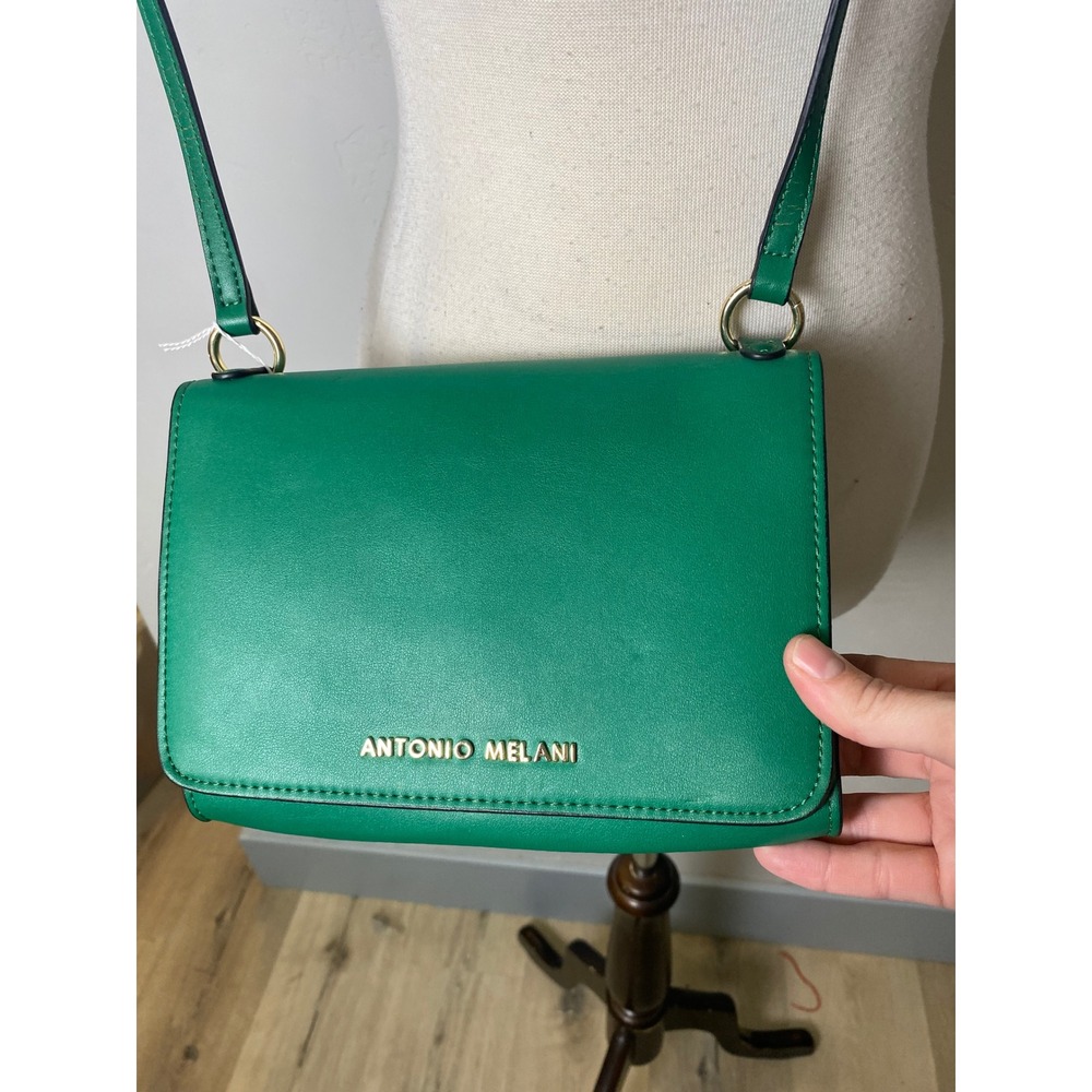 Antonio Melani Green Crossbody Bag Gold Hardware NWT